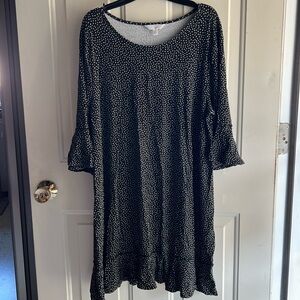 LC Lauren Conrad Polka Dot Ruffle Sleeve Dress Size XL.